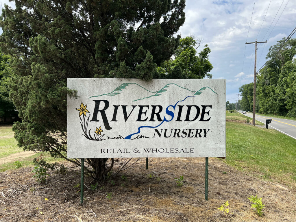 Riverside Nursery Sign